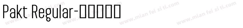 Pakt Regular字体转换